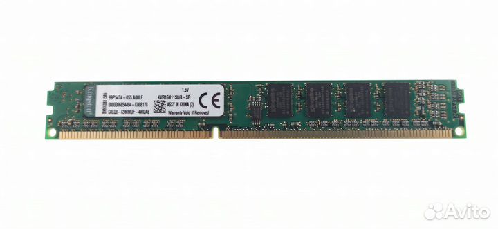 Память оперативная DDR3 4Gb PC12800 1600Mhz Kingst