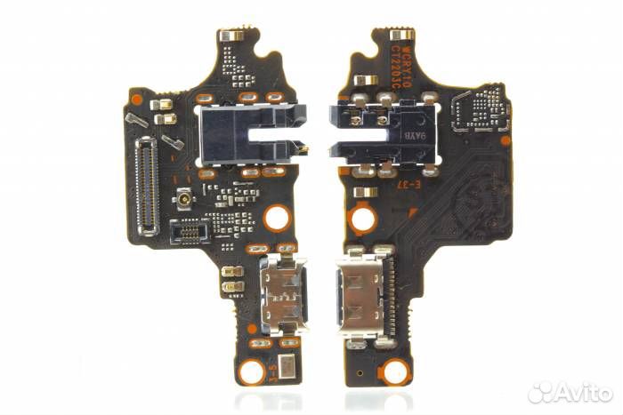 Шлейф Honor 10 (плата) + разъем зарядки + разъем г