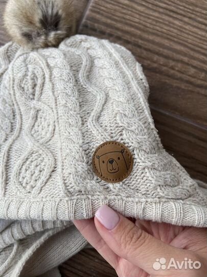 Комплект шапка+варежки+шарф h&m