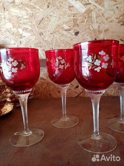 Фужеры бокалы богемия Чехословакия СССР