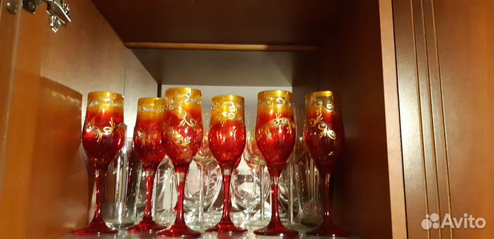 Посуда СССР цветное стекло