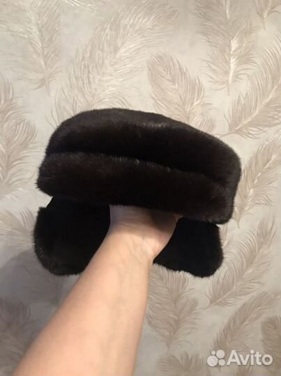 Меховая мужская кепка норковая