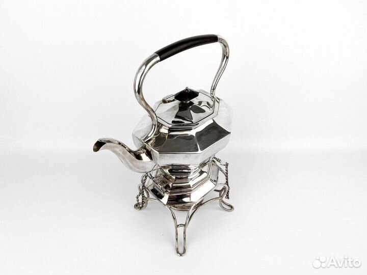 Антикварная бульотка, Англия, серебрение, 1900 год