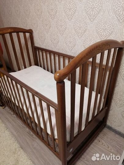 Детская кроватка pali Италия массив + матрас