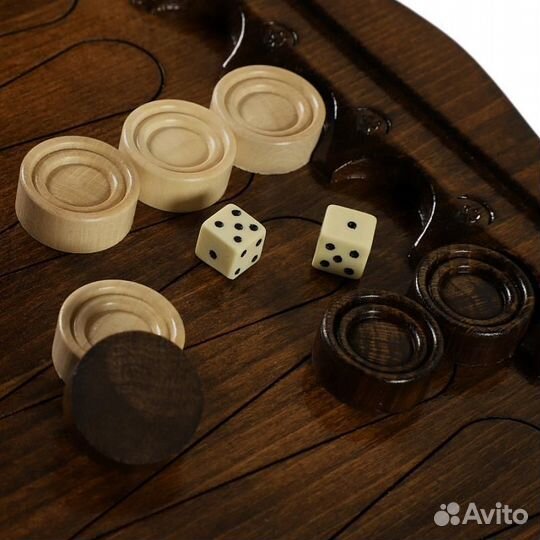 Нарды и шашки резные Бесконечный полет 50 х 53 см бук Армения 62396