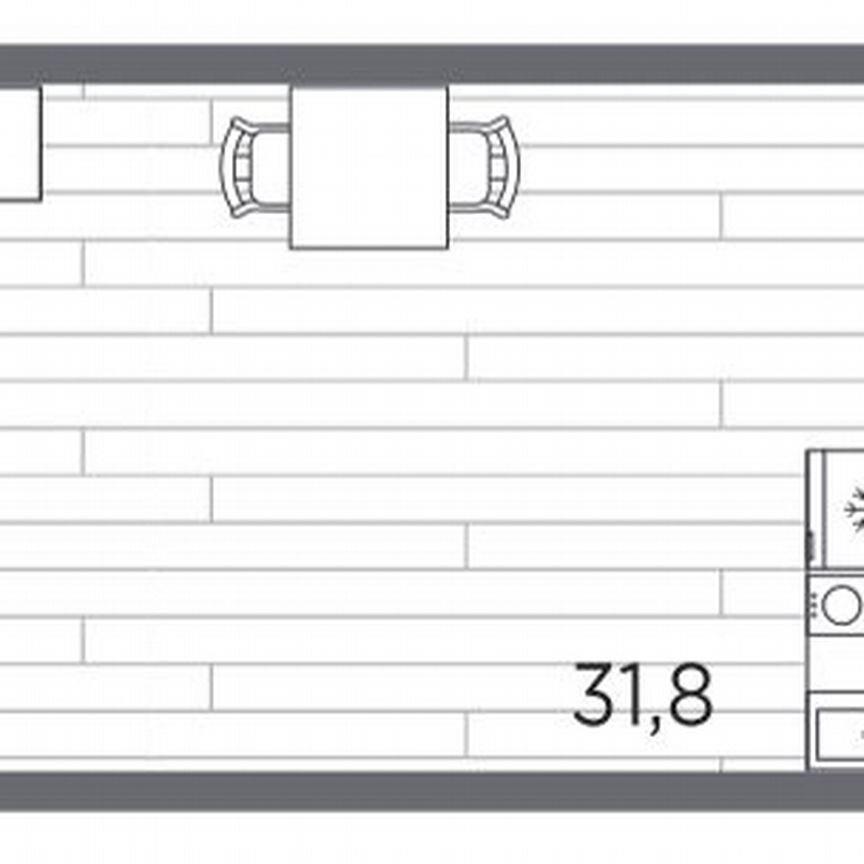 Апартаменты-студия, 35,6 м², 2/13 эт.