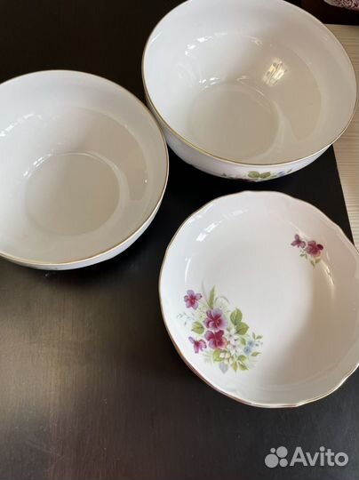 Набор Фарфор ГДР Клеймо тарелки салатники