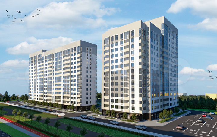 2-к. квартира, 59,6 м², 3/17 эт.