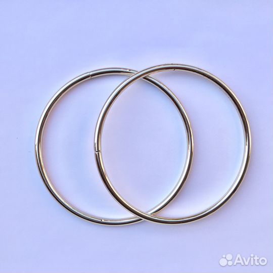 Ручки металлические 11 см. кольца несварные