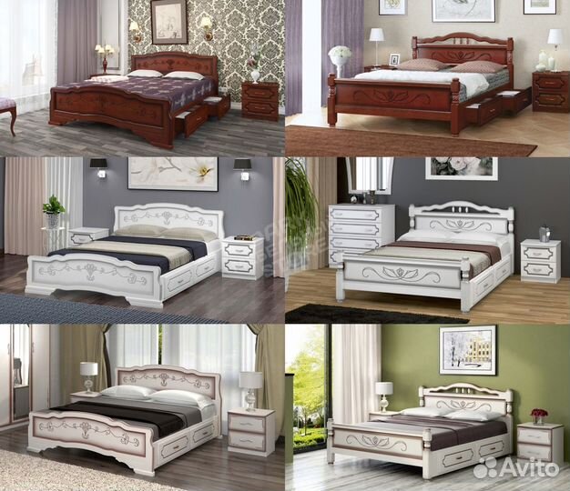 Кровать массив