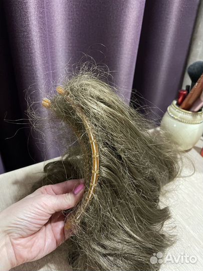 Хвост из волос, смотрится натурально, длина 55 см