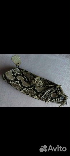 Клатч натуральная кожа питон