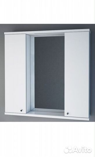 Полка настенная с зеркалом 75*75*12