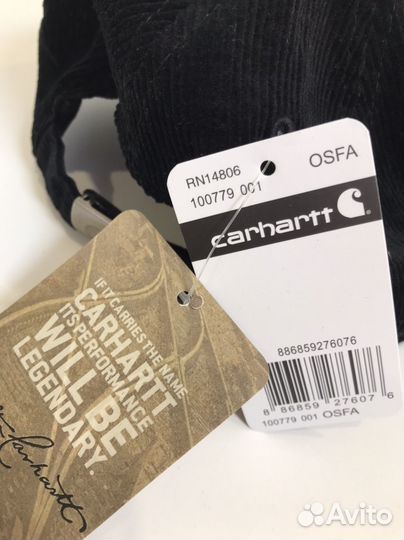 Кепка carhartt harlem вельветовая