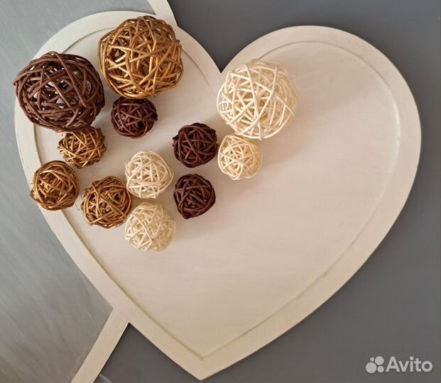 Шарики из ротанга для декора