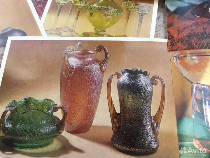 Наборы Открыток Гусь-Хрустальный Цветное Стекло СС