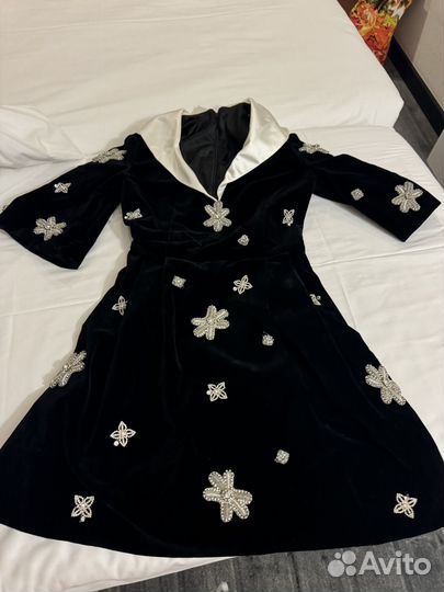 Платье бархат S оч крутое