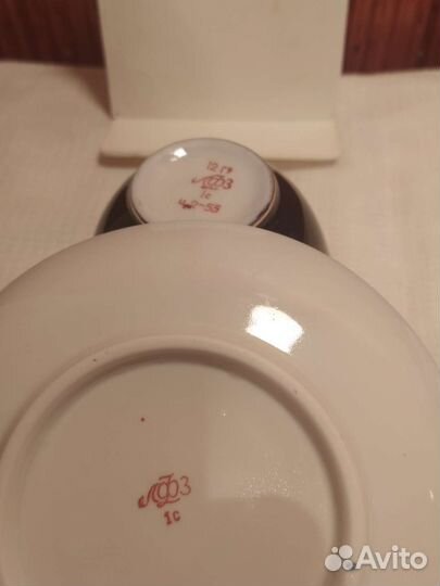 Чашка с блюдцем фарфор