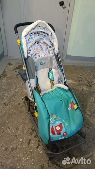 Детские санки коляска бу Nika