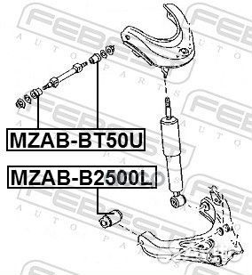 Сайлентблок mzab-BT50U mzabbt50U Febest