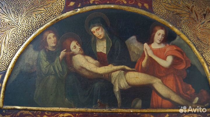 Картина.Антиквариат.Живопись,масло на доске,Оригин