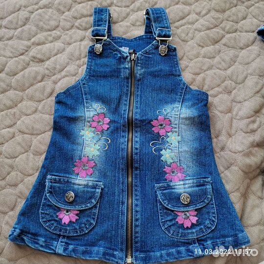 Джинсовый сарафан для девочки