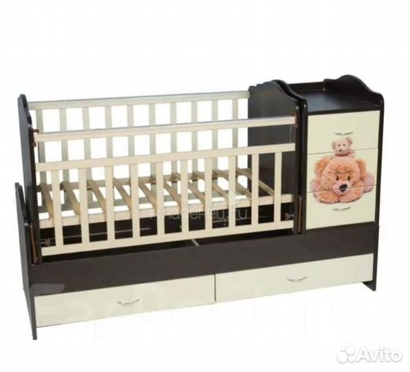 Кроватка трансформер с маятником + 