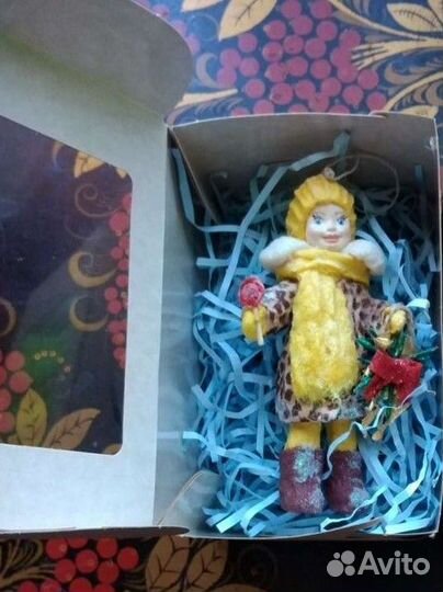 Ватные игрушки на елку. Ручная работа