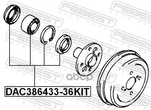 Подшипник ступицы задний toyota corolla E11 DAC