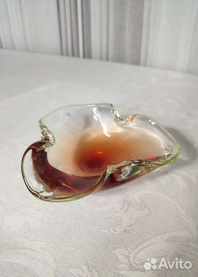 Винтажная пепельница Богемия