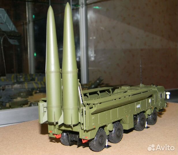 Модель отрк «Искандер-М» 1/72 собранная окрашенная