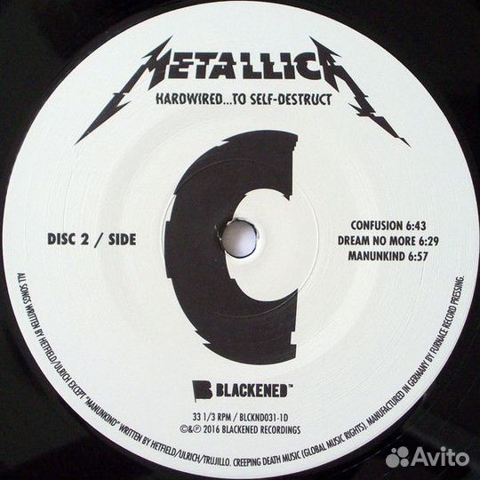 Виниловая пластинка Metallica – Hardwired.To Self