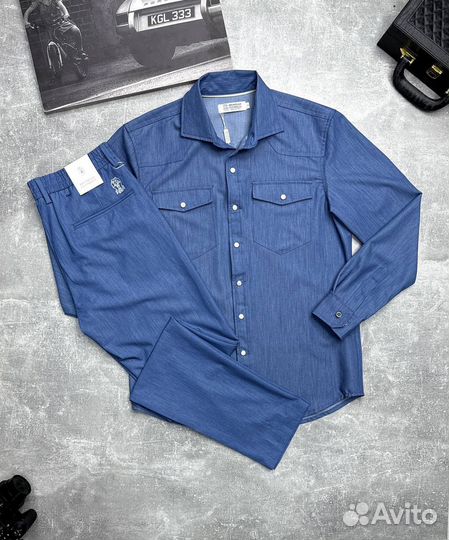 Джинсовый костюм мужской brunello cucinelli