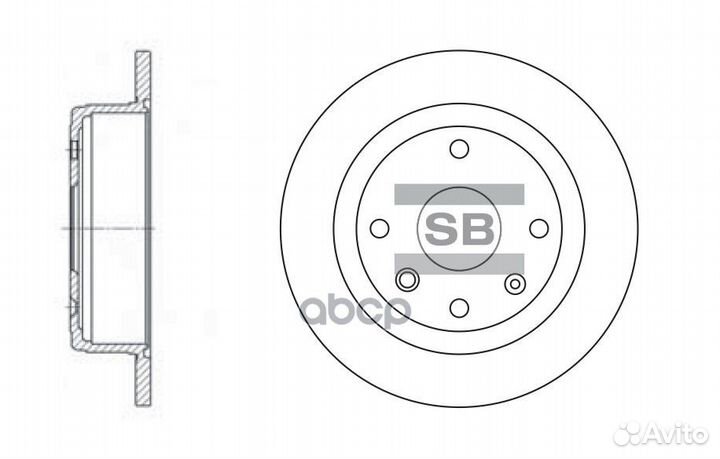 Тормозные диски зад. Lacetti sangsin SD3033 96