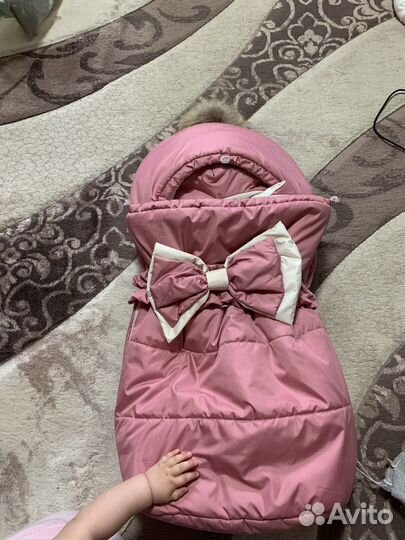 Конверт на выписку для девочки зима