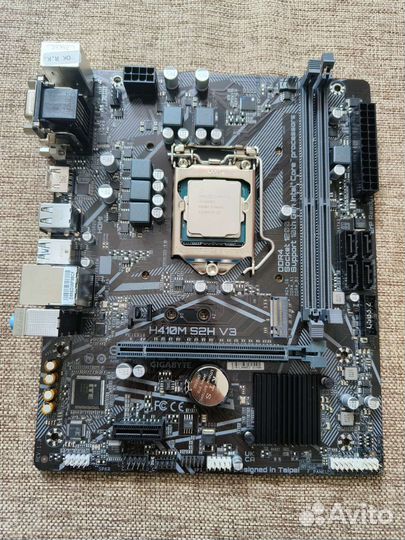 Мат.плата gigabyte h410m s2h + CPU Core i3 10105f