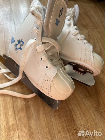 Коньки детские двухполозные 28, 17 см по стельке
