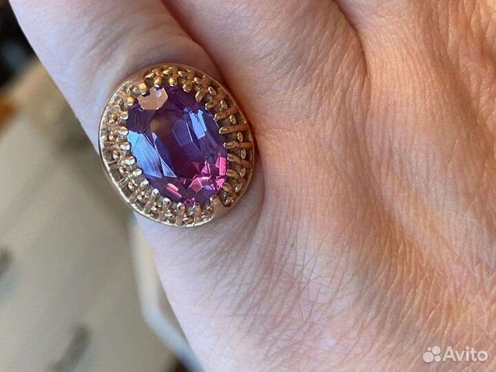 Кольцо с александритом СССР винтаж