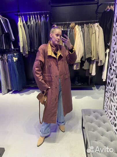 Винтажное утепленное пальто