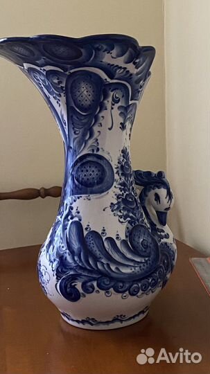 Ваза настольная Жар-птица Гжель