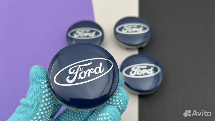 Колпачки 4 шт заглушки на литые диски Ford Форд