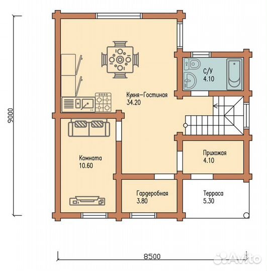 Сруб дома / Профилированный брус / Домокомплект