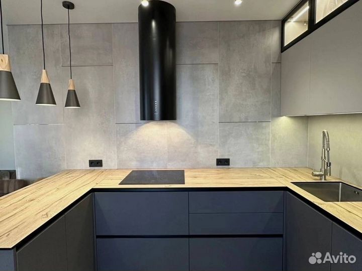 Кухонный гарнитур на заказ 3D-дизайн проект