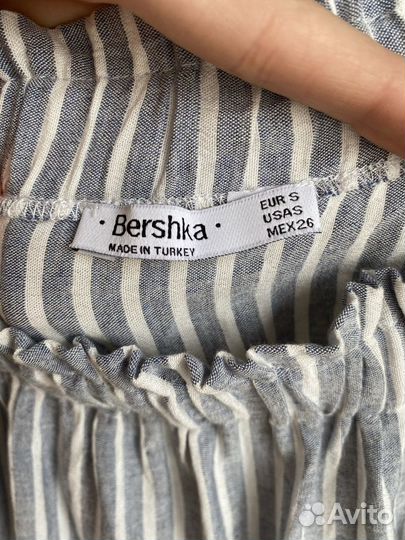 Льняной костюм топ юбка