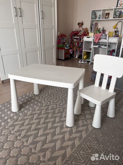 Детский стол и стул IKEA