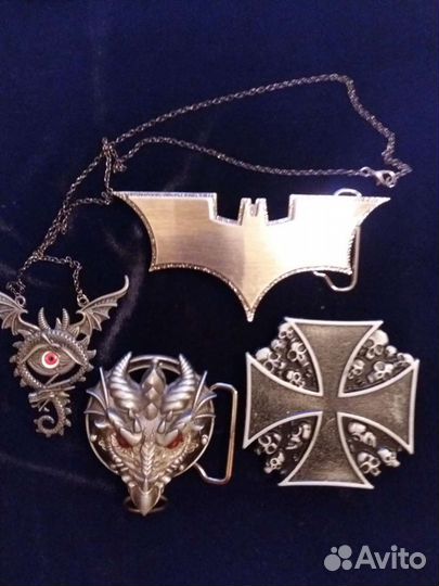 Пряжки Летучая мышь,Дракон,Крест и подвеска с драк