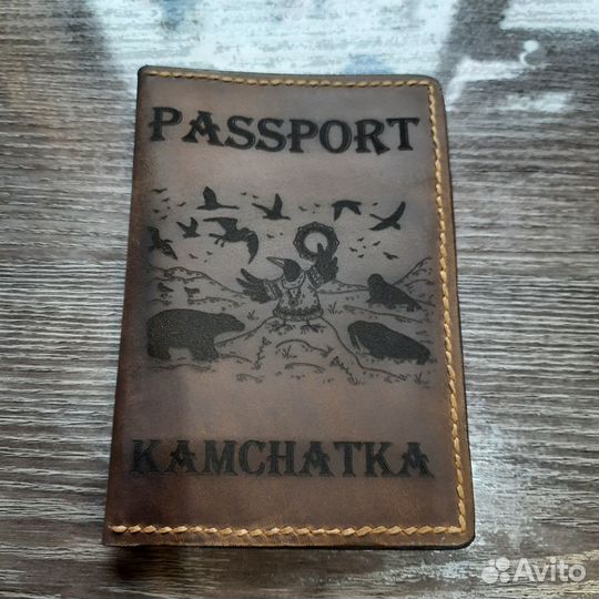 Обложка на документы из кожи ручной работы