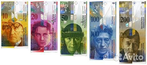 Швейцарские франки 8 серии и английские фунты