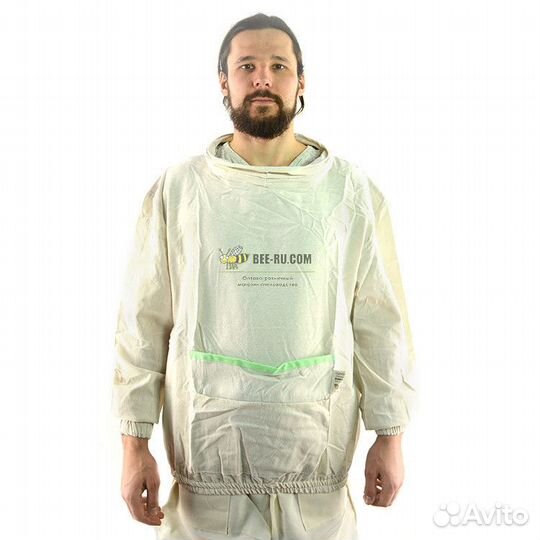 Куртка пчеловода с карманом (двунитка мягкая суров