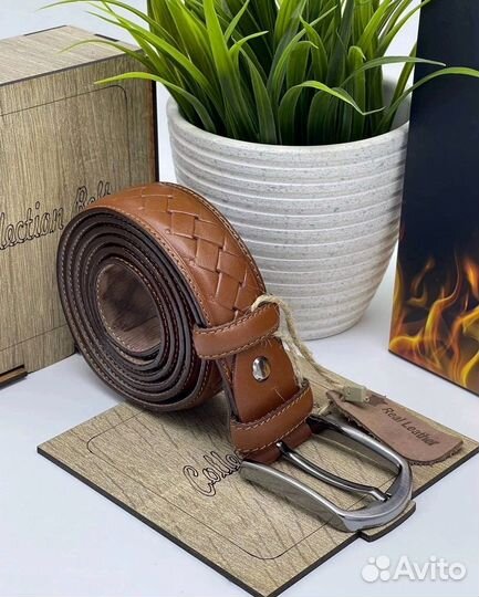 Мужской кожаный ремень